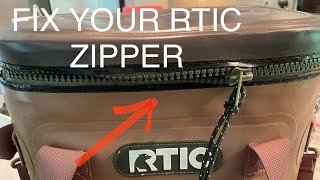 RTIC Cooler Zipper Replacement  Zipper fixed [upl. by Ynes]