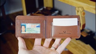 Making a Leather Bifold Wallet  ASMR [upl. by Burnham]