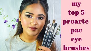 TOP 5 must have AFFORDABLE EYEBRUSHES for beginnersPRO ARTE BRUSHES Good Quality Makeup Brushes [upl. by Ardnama]