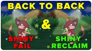 CRAZY BACK TO BACK SHINY FAIL AND RECLAIM SUN AND MOON BACK TO BACK SOS SHINY RATTATA [upl. by Duahsar]