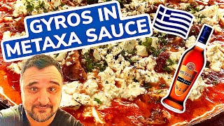 GRILL GYROS in METAXA SAUCE selber GRILLEN  Klaus grillt [upl. by Cheyne]