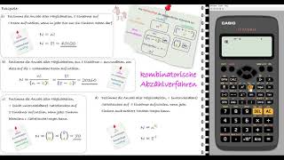 Beispielaufgabenkombinatorische Abzählverfahren [upl. by Tollmann]