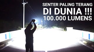 🔥100000 LUMENS strongest flashlight in the WORLD SENTER PALING TERANG DIDUNIA IMALENT MS18 ‼️ [upl. by Haodnanehs]