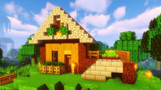 Minecraft Easy Starter Survival House Tutorial [upl. by Iak23]