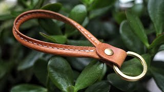 Make a Fancy Leather Keychain from Scraps [upl. by Llevrac]