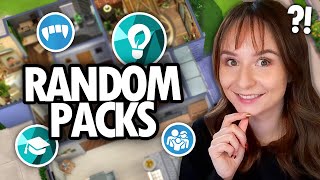 Every room is a RANDOM PACK challenge in The Sims 4 [upl. by Ahsratan]