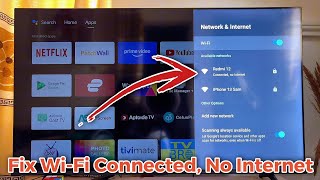 How to Fix WiFi Connected No Internet on Smart TV [upl. by Mccully946]