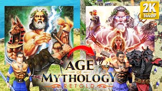 Age Of Mythology Retold  Gameplay Comparativo 20022024 PC2K [upl. by Jelks]