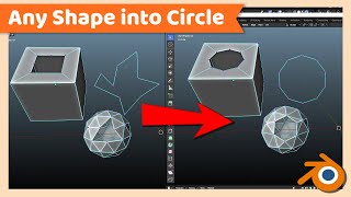 Change Any Shape to Circle  Blender Tutorial [upl. by Akinimod]