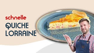 Einfaches Quiche Lorraine Rezept  Schnell und lecker [upl. by Chico]