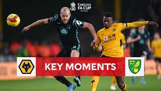 Wolves v Norwich  Key Moments  Fourth Round  Emirates FA Cup 202122 [upl. by Nodnol]