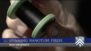 Spinning nanotube fibers at Rice University [upl. by Northrup]