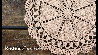 How To Crochet Easy Round Doily Placemat [upl. by Sandler108]