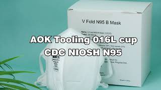 AOK Tooling 16L Silicone seal N95 mask view [upl. by Perloff]