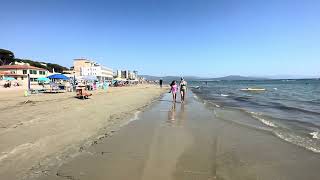 Follonica  Italy 4k  Iphone 14 Pro  walking on the beach  unedited [upl. by Luby]