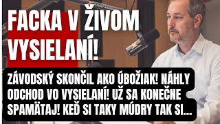 Náhly odchod vo vysielaní Branislav Závodský to psychicky nezvládol RANA ktorú nečakal… [upl. by Rives715]