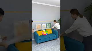 Pre Taped Masking Film with Adhesive Edge for Home Floor Furniture Protection [upl. by Ayalahs]