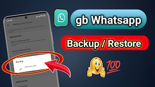 Gb Whatsapp me backup restore kaise kare  gb whatsApp chat backup kaise kare gbwhatsappbackup [upl. by Dnalyaw77]