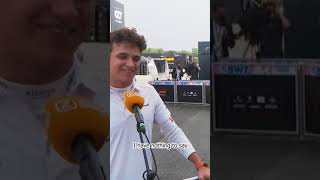 Valtteri Bottas apologizes to Lando Norris midinterview  Hungarian GP 2021  Shorts [upl. by Zamir]