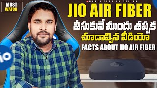 Dont Buy Jio Airfiber Before Watching this video  Speed  Jio Airfiber  In telugu by Mouli [upl. by Iadahs]