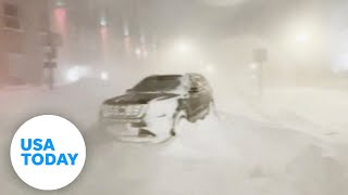 New York hit with deadly snowstorm residents urged to stay inside  USA TODAY [upl. by Regnij592]