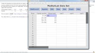 StatCrunch  Chi Square Goodness of Fit Example [upl. by Harriett586]