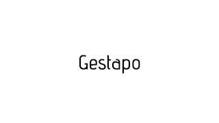 How to pronounce Gestapo  Gestapo pronunciation [upl. by Annoyek]