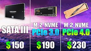 SSD NVMe PCIe 40 vs SSD NVMe PCIe 30 vs SSD SATA III Loading Windows and Games [upl. by Yenetruoc310]