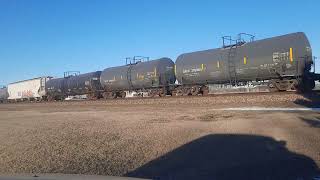 BNSF Mixed freight train in Derby Ks [upl. by Lleznol]