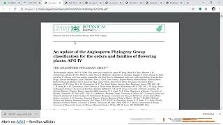 Sistema de classificação adotado  Angiospermas APG [upl. by Scopp]