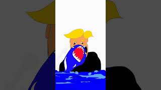 Blue Shark Attack blender greasepencil 2danimation blendertutorial democrats uselections2024 [upl. by Eisserc]