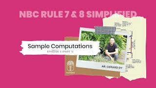 Rule 7amp8  Episode 5 Part 1 on Sample Computations [upl. by Delahk]