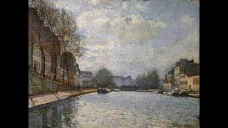 Vue du canal Saint Martin Paris Alfred Sisley [upl. by Quenna]