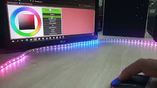 Control WS2812 Addressable LED Strip Animation Effect using nodeMCU ESP8266 Websocket [upl. by Bettina]