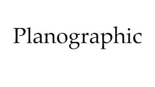 How to Pronounce Planographic [upl. by Ivie]