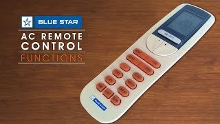 Blue Star AC Remote Control Functions [upl. by Bough534]