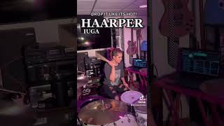 HAARPER  DROP IT LIKE IT’S HOT HAARPER haarper drummergirl drumcover drummer drums rap [upl. by Anirbas688]