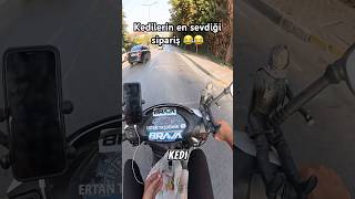 Kedilerin en sevdiği sipariş 😂😂 shorts keşfet kurye motovlog viral fyp tiktok trendyolgo [upl. by Madalyn]