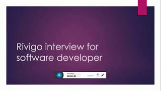 Rivigo Interview  Software Developer [upl. by Briggs]