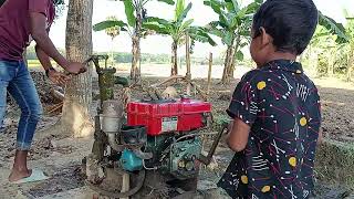 water pump machine stand videos।small strong village boy news animation start [upl. by Rahr]