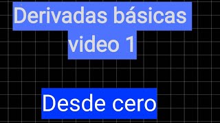 Derivadas básicas desde cero [upl. by Goeger]