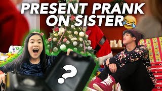 CHRISTMAS PRESENT PRANK ON SISTER  Ranz and Niana [upl. by Liauqram]