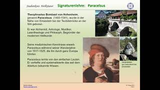 Signaturenlehre von Paracelsus vorgetragen von Manfred Markgraf [upl. by Nonnel]