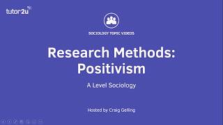 Research Methods Positivism Sociology Theory amp Methods [upl. by Elon]