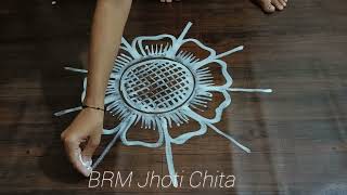 Very Simple and Easy Jhoti Chita For Manabasa GurubaraLaxmi Puja Special Jhoti ChitaAlpona Designs [upl. by Rafferty]