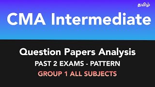 CMA Intermediate Group 1  Past Exams Question Paper Analysis Pattern Tamil [upl. by Ardnossak]