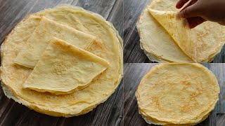 Homemade Crepes Recipe  Basic French Crepes Recipe [upl. by Byers]