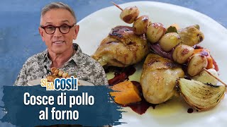 Cosce di pollo al forno con patate americane e aglio al melograno  Si fa così  Chef BRUNO BARBIERI [upl. by Martguerita738]