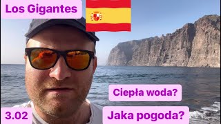 🇪🇸Teneryfa w lutym Czy jest ciepło Jaką temperaturę ma ocean Los Gigantes 4K [upl. by Moishe]