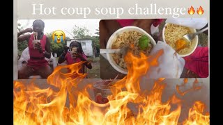 Hot cup soup challenge🥵🔥winner gets 1000💰 • MUST WATCH• [upl. by Retluoc]